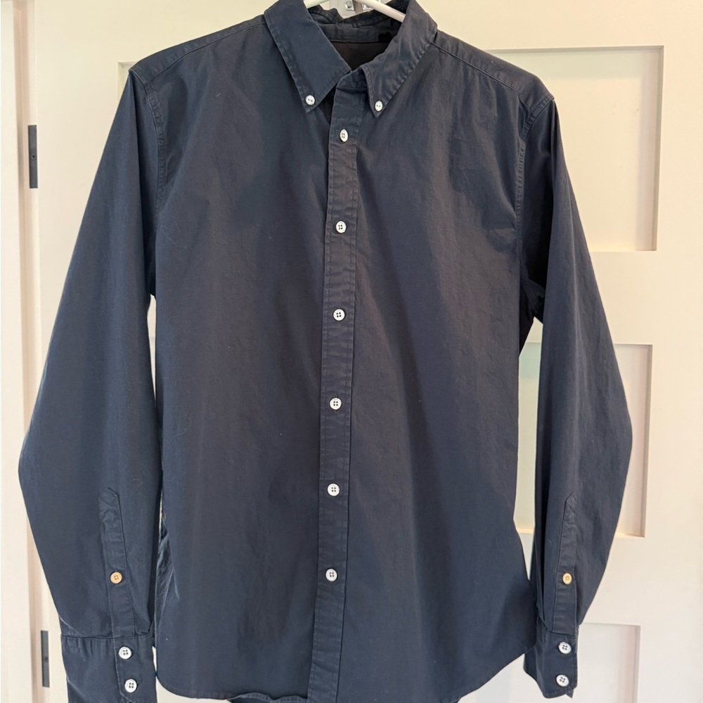 rag & bone Men's Charcoal Button-Down Shirt